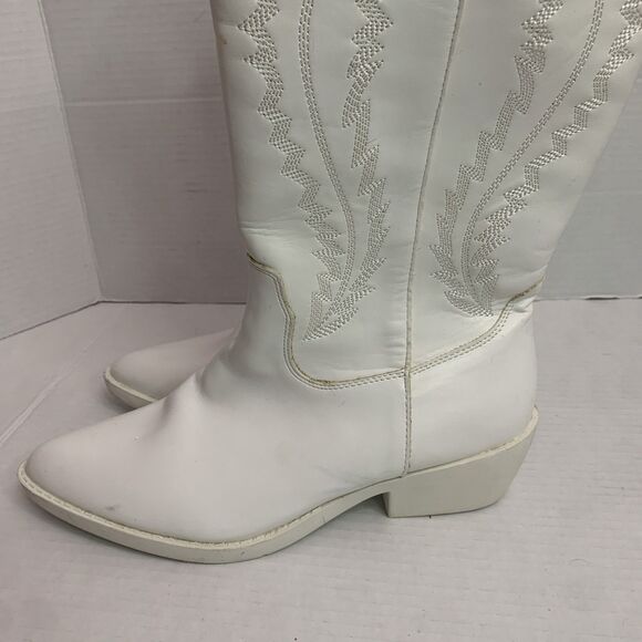 Woman’s Size 9. White Madden Girl Redford Boots Cowboy Western Festival Boho - Picture 5 of 7